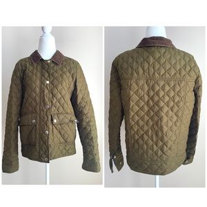 J. Crew Olive Green Quilted Jacket